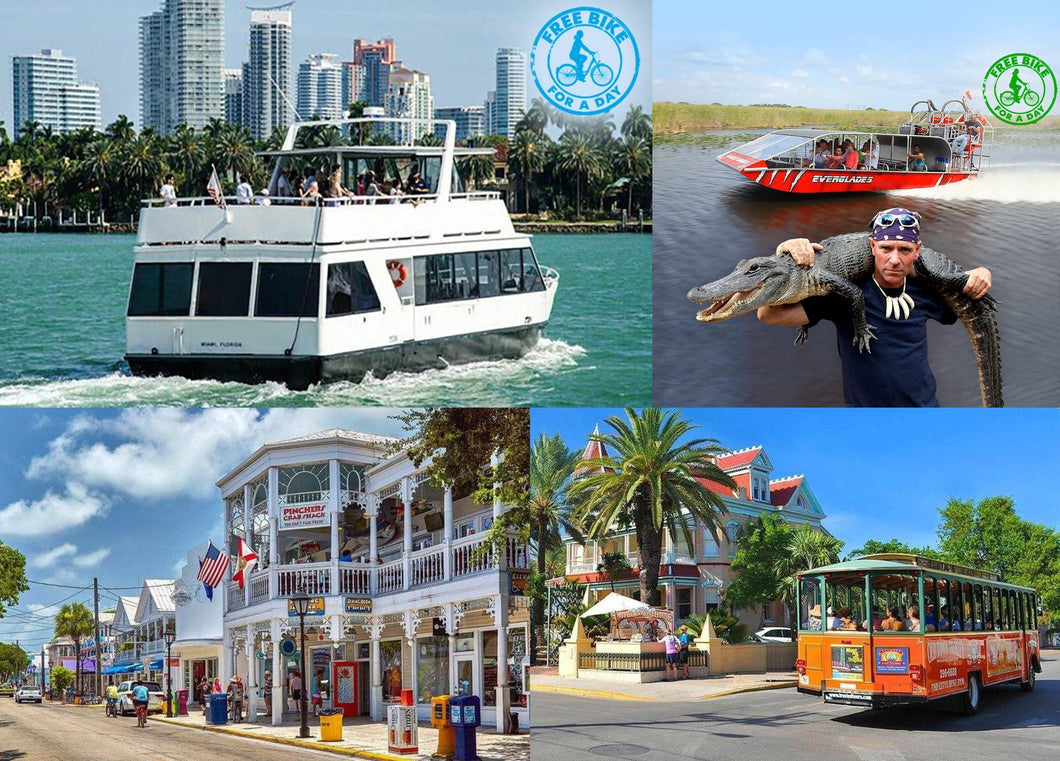 4 Tours Combo plus a FREE Bicycle Rental in South Beach